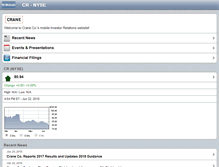 Tablet Screenshot of ir.craneco.com